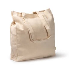 Bolsa de algodón orgánico de 220 g/m²con fuelle