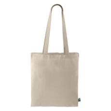 Bolsa en algodón Fairtrade de 140 gr/m² con asas de 35cm.