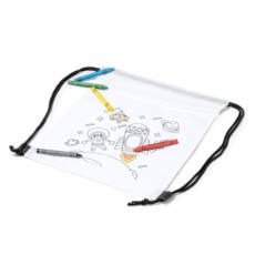 Mochila infantil de cuerdas para colorear incluye 5 ceras