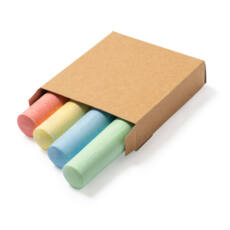 Set de 4 tizas gruesas de colores presentada en una caja