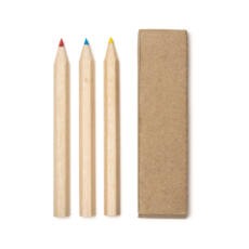 Set promocional de 3 lápices de madera de colores básicos
