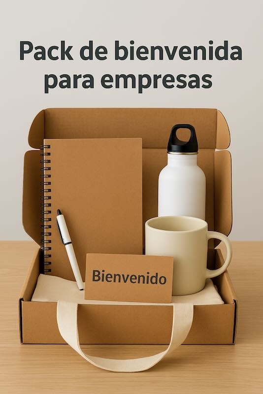 Pack de bienvenida empresa, kit de bienvenida empleado, regalos corporativos pack de bienvenida.