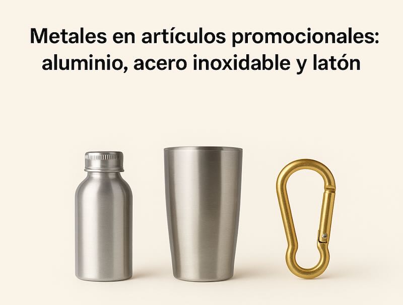 Artículos promocionales metálicos de aluminio, acero inoxidable y latón